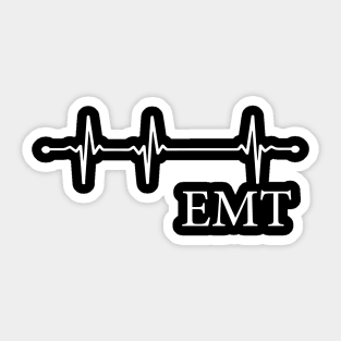 Healthcare Workers Shirt EMT Heartbeat Left Sticker